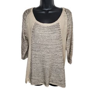 One World Chunky Knit scooped neck sweater Size Large